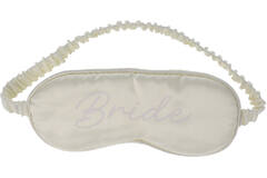 Sleep Mask & Scrunchie - Bride - Wedding - White