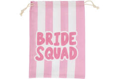 Gift bag - Bride Squad - She Said Yaasss - Polyester - Pink/White