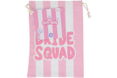 Gift bag - Bride Squad - She Said Yaasss - Polyester - Pink/White