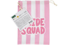 Gift bag - Bride Squad - She Said Yaasss - Polyester - Pink/White