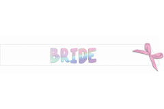 Sash and stickers - Bride - She Said Yaasss - White - 1.5 meter