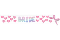 Sash and stickers - Bride - She Said Yaasss - White - 1.5 meter