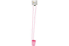 Shot glass on chain - Bride Squad - She Said Yaasss - Pink