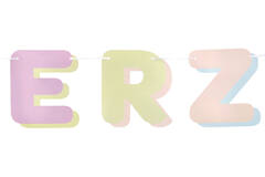 Letter Banner - HERZLICHEN GLÜCKWUNSCH - Dreamy Pastels - 3 metres