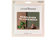 Letter Banner - HERZLICHEN GLÜCKWUNSCH - Dreamy Pastels - 3 metres