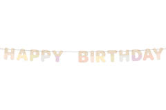 Letter Banner - HAPPY BIRTHDAY - Dreamy Pastels - Wood - 4 metres
