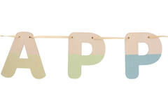 Letter Banner - HAPPY BIRTHDAY - Dreamy Pastels - Wood - 4 metres