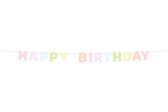 Letter Banner - HAPPY BIRTHDAY - Dreamy Pastels - Felt - 2.8 metres