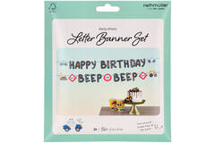 Letter Banner Set - Happy Birthday - Wacky Wheels - 1.5 meter