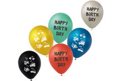 Latex balloons - Wacky Wheels - 33 cm - 6 pieces