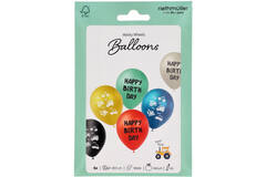 Latex balloons - Wacky Wheels - 33 cm - 6 pieces