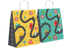 Gift bags - Wacky Wheels - 6 pieces