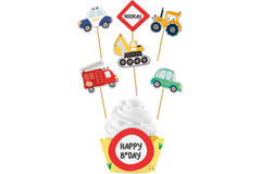 Cupcake Deco Set - Wacky Wheels - 6 sets