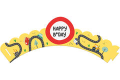 Cupcake Deco Set - Wacky Wheels - 6 sets