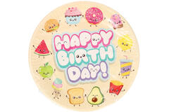 Plates - Kawaii Party - 23 cm - 8 pieces