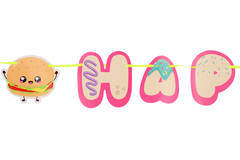 Letter Banner Set - Happy Birthday - Kawaii Party - 1.5 metres