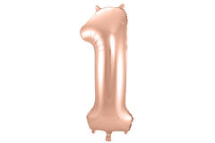 Foil Balloon Number 1 - Rose Gold - 86 cm