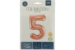 Foil Balloon Number 5 - Rose Gold - 86 cm