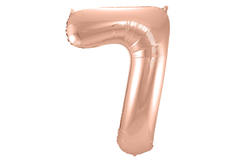 Foil Balloon Number 7 - Rose Gold - 86 cm