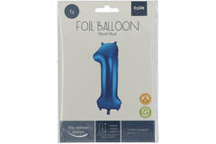 Foil Balloon Number 1 - Blue - 86 cm