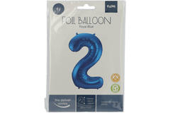 Foil Balloon Number 2 - Blue - 86 cm