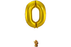 Foil Balloon Number 0 - Gold - 86 cm