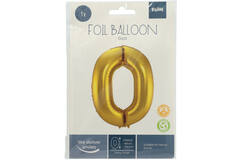 Foil Balloon Number 0 - Gold - 86 cm