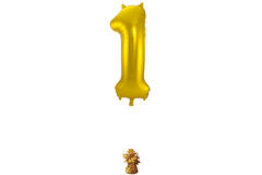 Foil Balloon Number 1 - Gold - 86 cm