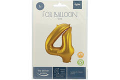 Foil Balloon Number 4 - Gold - 86 cm