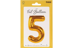 Foil Balloon Number 5 - Gold - 86 cm