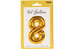 Foil Balloon Number 8 - Gold - 86 cm