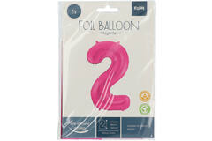 Foil Balloon Number 2 - Magenta - 86 cm