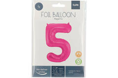 Foil Balloon Number 5 - Magenta - 86 cm