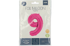 Foil Balloon Number 9 - Magenta - 86 cm
