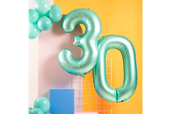 Foil Balloon Number 0 - Green Metallic Mat - 86 cm