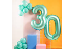 Foil Balloon Number 3 - Green Metallic Mat - 86 cm