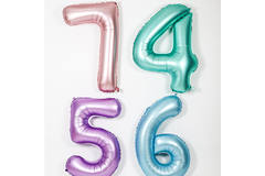 Foil Balloon Number 0 Pastel Pink Metallic Matt - 86 cm