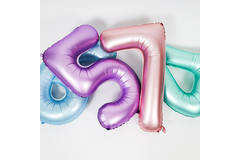 Foil Balloon Number 1 Pastel Pink Metallic Matt - 86 cm