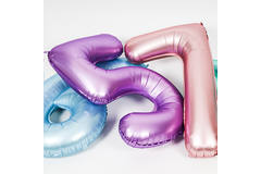 Foil Balloon Number 2 Pastel Pink Metallic Matt - 86 cm