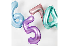 Foil Balloon Number 3 Pastel Pink Metallic Matt - 86 cm