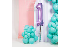 Foil Balloon Number 1 Purple Metallic Matt - 86 cm