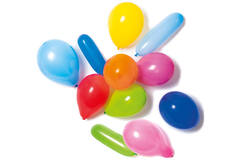 10 Latex Balloons Shapes & Colours Assorted