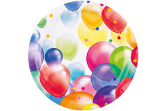 8 Plates Balloons Round Paper 23 cm