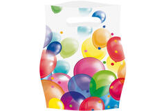 8 Party Bags Balloons Plastic 23.4 x 16.2 cm
