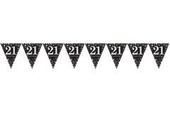 Pennant Banner 21 Sparkling Celebrations Gold Foil 396.2 x 21.5 cm