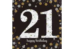 16 Napkins 21 Sparkling Celebration Gold 33 x 33 cm