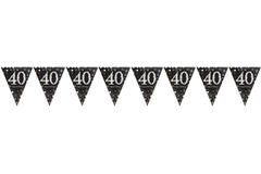 Pennant Banner 40 Sparkling Celebrations Gold Foil 396.2 x 21.5 cm