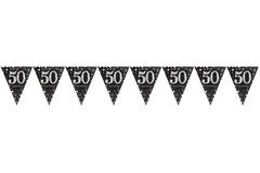 Pennant Banner 50 Sparkling Celebrations Gold Foil 396.2 x 21.5 cm