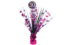Spray Centrepiece 50 Sparkling Celebration - Pink Foil / Paper 45.7 cm
