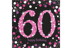 16 Napkins 60 Sparkling Celebration - Pink Prismatic 33 x 33 cm